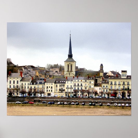 Saumur River Bank Scene Poster ポスター (正面)