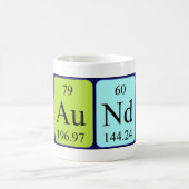 Saundra定期テーブル名mag コーヒーマグカップ (中央)