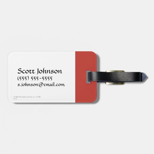 Sauronアイコンの目 ラゲッジタグ (裏面横)