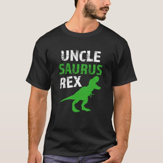 Saurus Rex Shirt Mensおもしろいなディーノ叔父さんのTシャツ Tシャツ (正面)