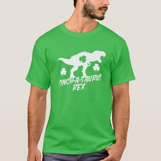 Saurus Rex St Pat Trex Day Dino St Patricks Day Le Tシャツ (正面)