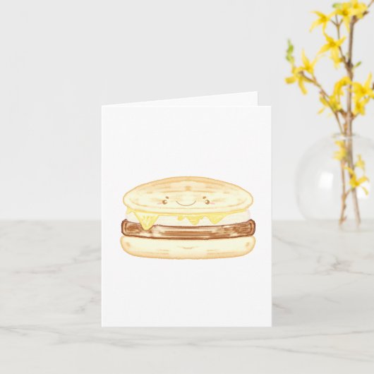 Sausage,Egg And Cheese Sandwich  カード (黄色い花)