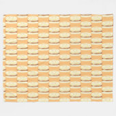 Sausage,Egg And Cheese Sandwich  フリースブランケット (正面(横))