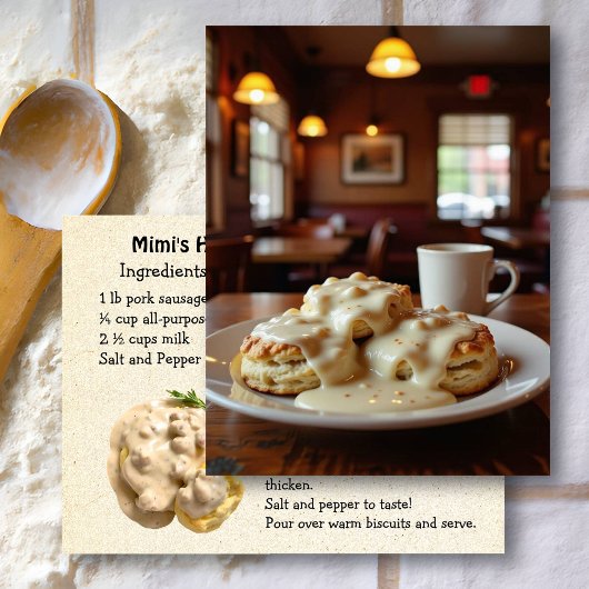 Sausage Gravy Recipe Card ポストカード