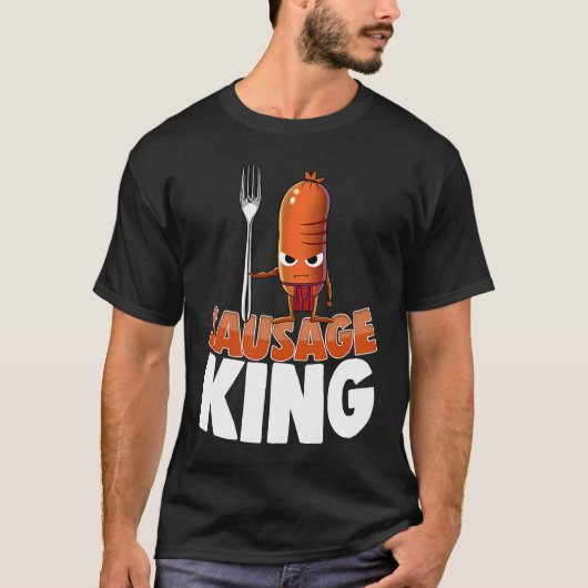 Sausage King Best Ever  Women Sausage Love Foodie  Tシャツ (正面)