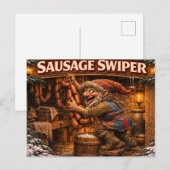 Sausage Swiper Yule Lad postcard ポストカード (正面/裏面)