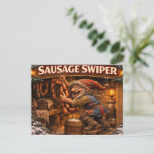 Sausage Swiper Yule Lad postcard ポストカード (スタンド正面)
