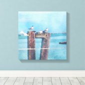 Sausalitoの波止場 キャンバスプリント (インサイチュ (ウッドフロア))