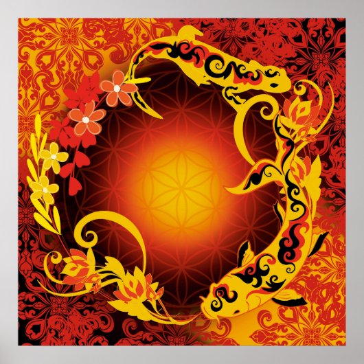 sauterelle Fleur de vie ポスター (正面)