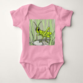 Sauterelle verte cartoon ベビーボディスーツ