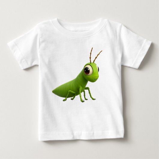 Sauterelle verte cartoon ベビーTシャツ (正面)