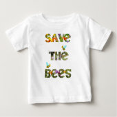 Sauvez les abeilles (anglais) ベビーTシャツ (正面)