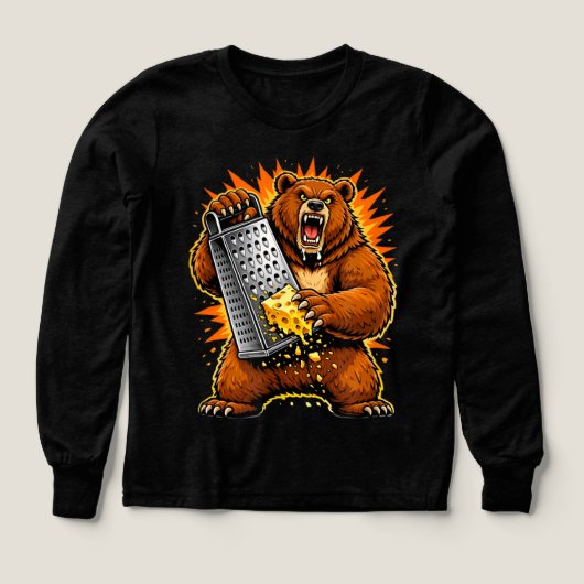 Savage Bear Grating Cheese | Funny Aggressive Anim (デザイン正面)