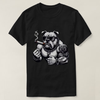 Savage Bulldog – ストリート反逆の雰囲気Tシャツ Tシャツ