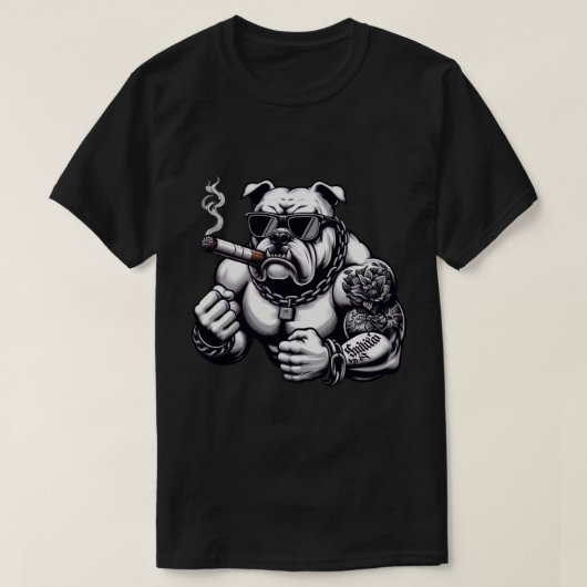Savage Bulldog – ストリート反逆の雰囲気Tシャツ Tシャツ (デザイン正面)