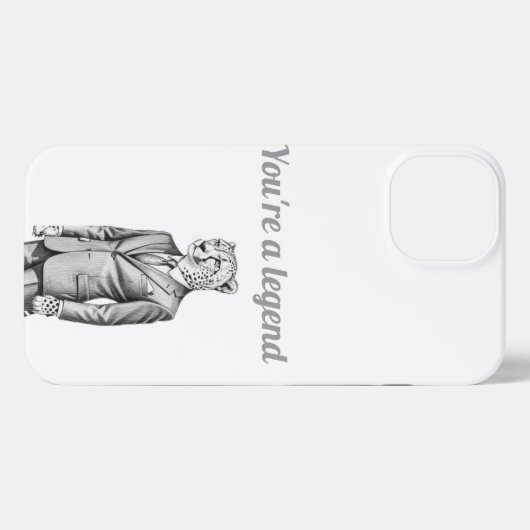 Savage Dapper Tiger in a Suet Phone Case iPhoneケース (裏面横)