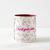 Savage Mom Mug - Glamorous Sassy Mom Gift with Ret ツートーンマグカップ (中央)