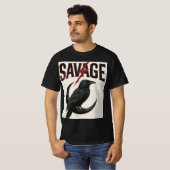SAVAGE Raven Tシャツ – 「恐れもなく、制限なし (正面フル)