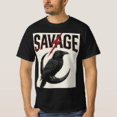 SAVAGE Raven Tシャツ – 「恐れもなく、制限なし (正面)