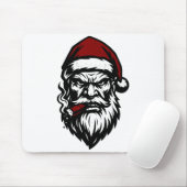 Savage Santa Claus Smoking Cigar Christmas  マウスパッド (マウス)