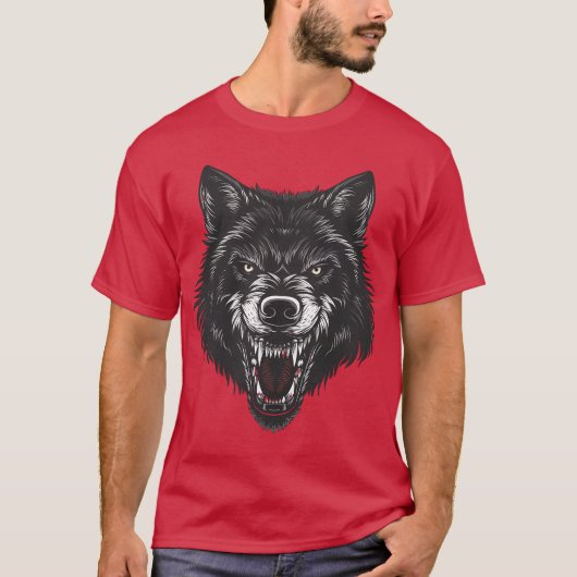 Savage Spirit Wolf Tee - Unleash the Wild Within Tシャツ (正面)