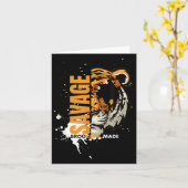 Savage Tiger,brooklyn Made, Graphic Tees Tiger, Mo カード (黄色い花)