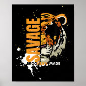 Savage Tiger,brooklyn Made, Graphic Tees Tiger, Mo ポスター (正面)