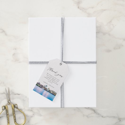 SAVANNAHウォーターカラースカイラインありがとうございました ギフトタグ (より糸付き)