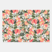 SAVANNAHスイートジョージピーチホワイトフローラ ラッピングペーパーシート (正面2)