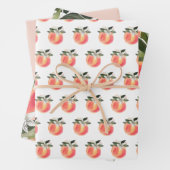 SAVANNAHスイートジョージピーチホワイトフローラ ラッピングペーパーシート (インサイチュ)