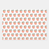 SAVANNAHスイートジョージピーチホワイトフローラ ラッピングペーパーシート (正面)