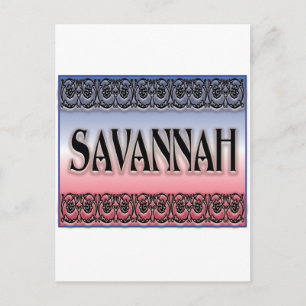 Savannahスクロール作業 ポストカード