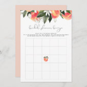 SAVANNAHピーチブライダルシャワービンゴゲーム 招待状 (正面/裏面)