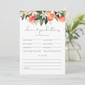 SAVANNAHピーチベビーアドバイスと予測カード 招待状 (スタンド正面)