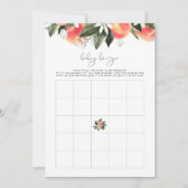 SAVANNAHピーチベビーシャワービンゴゲーム招待状 招待状 (正面)