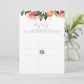 SAVANNAHピーチベビーシャワービンゴゲーム招待状 招待状 (スタンド正面)