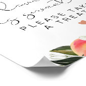 SAVANNAHピーチラブは甘いお菓子のお気に入りテーブル ポスター (角)