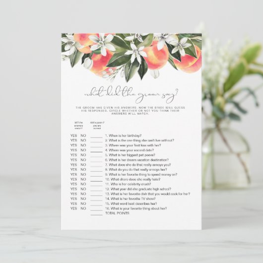 SAVANNAHピーチ何が新郎はブライダルゲームと言った 招待状 (スタンド正面)