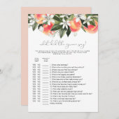 SAVANNAHピーチ何が新郎はブライダルゲームと言った 招待状 (正面/裏面)