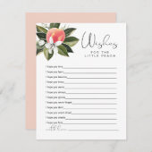 SAVANNAH小さな桃の赤ちゃんシャワーゲームを願う エンクロージャーカード (正面/裏面)