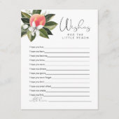 SAVANNAH小さな桃の赤ちゃんシャワーゲームを願う エンクロージャーカード (正面)