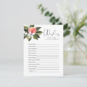 SAVANNAH小さな桃の赤ちゃんシャワーゲームを願う エンクロージャーカード (スタンド正面)