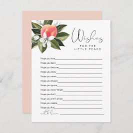 SAVANNAH小さな桃の赤ちゃんシャワーゲームを願う エンクロージャーカード