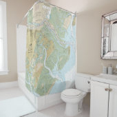 Savannah川とWassawサウンドチャー航海のト シャワーカーテン (インサイチュ)
