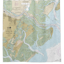 Savannah川とWassawサウンドチャー航海のト シャワーカーテン