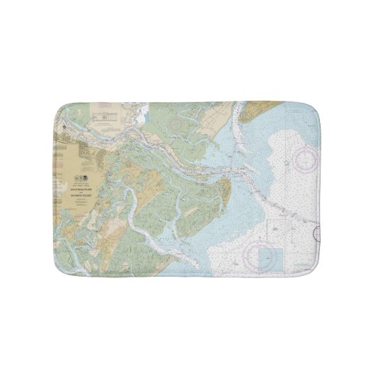Savannah川とWassawサウンドチャー航海のト バスマット (正面)