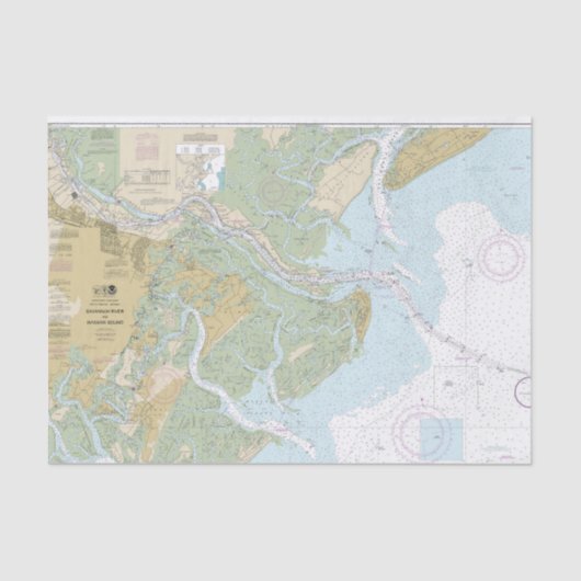 Savannah川とWassawサウンドチャー航海のト 薄葉紙 (正面)