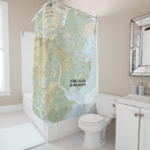 Savannah川とWassawサウンド – チャー航海のト シャワーカーテン (インサイチュ)