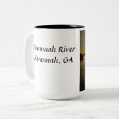 Savannah川のタグボート ツートーンマグカップ (正面左)