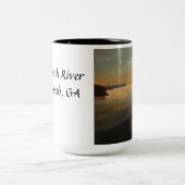 Savannah川のタグボート ツートーンマグカップ (中央)